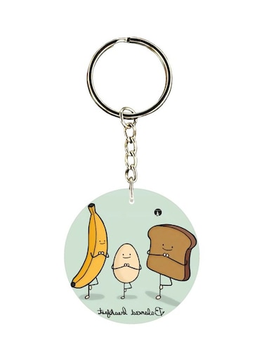 Cartoon Printed Double-Sided Keychain
