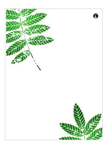Printed Decorative Plate Green/White 15 x 20cm
