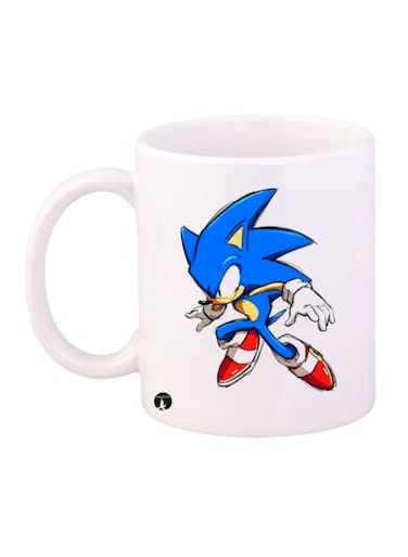 Sonic Printed Mug White/Blue/Red