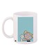 Bubbles Cartoon Printed Coffee Mug White/Blue/Yellow 11ounce