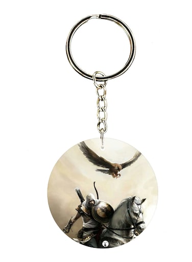 Keychain Of The Video Game Assasin's Creed ( 2 Sides)