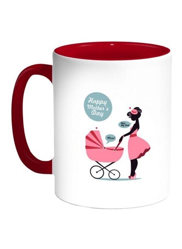 Happy Mothers Day Printed Coffe Mug White/Pink/Red