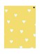 Heart Themed Metallic Plate Yellow/White 20x15cm