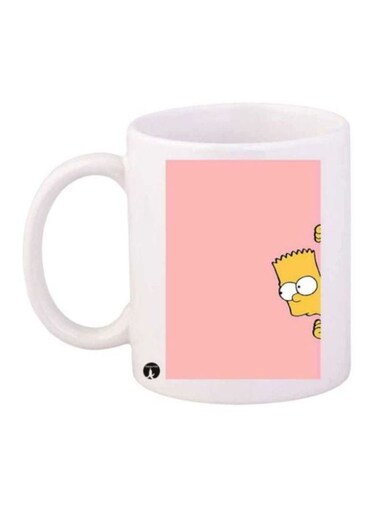 Simpsons Printed Mug White/Yellow/Pink