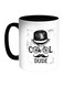 Cool Dude Printed Coffee Mug White/Black/Grey 11ounce