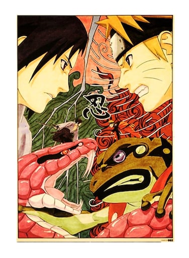 Anime Naruto Kraft Poster Multicolour 50 x 35cm