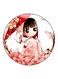 Anime Printed Fridge Magnet Red/White/Brown