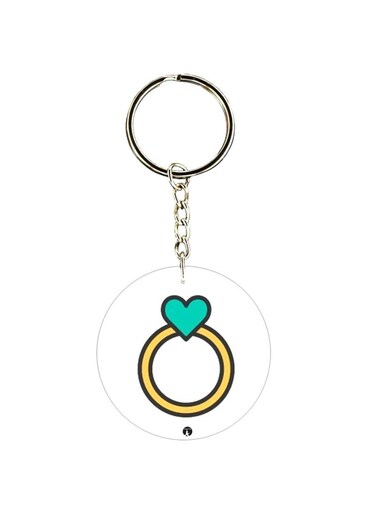Ring Printed Double Sided Keychain