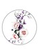 Flowers Printed Fridge Magnet Round Multicolour