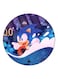 Sonic Printed Fridge Magnet Blue/Purple/White