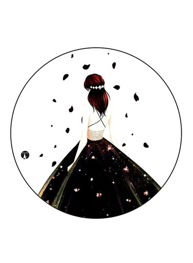 Girl Printed Fridge Magnet Multicolour
