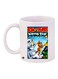 Tom And Jerry Printed Ceramic Coffee Mug White/Blue/Red 11ounce