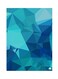 Triangles Metal Plate Poster Blue 15 x 20cm