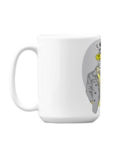 Premium Printed Ceramic Coffee Mug White 350ml