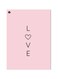 Love Themed Metallic Plate Pink/Black 20x15cm