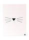 Metal Plate Of Cat Whiskers Poster Pink/Black