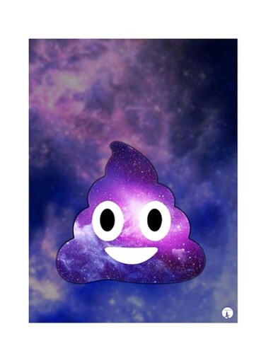 Emoji Metal Plate Poster Purple/White/Black 15x20cm