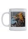 Eagle Printed Mug White/Grey/Yellow