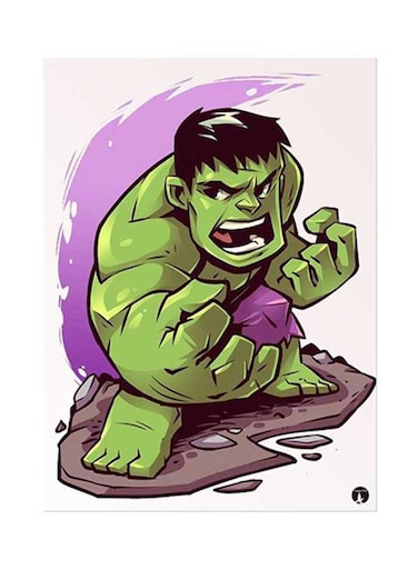 Hulk Metal Plate Poster Multicolour 15x20centimeter