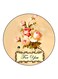 Roses Printed Fridge Magnet Yellow/Pink/Green 5.5cm