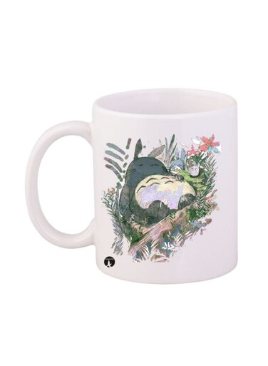 Studio Ghibli Printed Mug White/Green/Yellow 12ounce