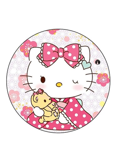Hello Kitty Printed Fridge Magnet Round Multicolour