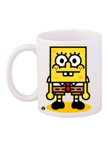 SpongeBob Printed Coffee Mug White/Yellow/Black