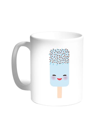 Cartoon Graphics - Ice Cream Printed Coffee Mug White 11ounce