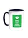 Keep Calm And Drink Coffee Printed Mug Blue/White 11ounce