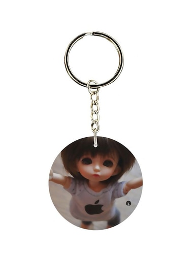 Doll Printed Double Sided Keychain