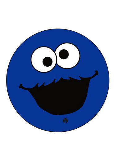 Cookie Monster Printed Fridge Magnet Blue/Black