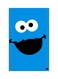Printed Fridge Magnet Blue/Black/White 8.5x0.4x5.5cm