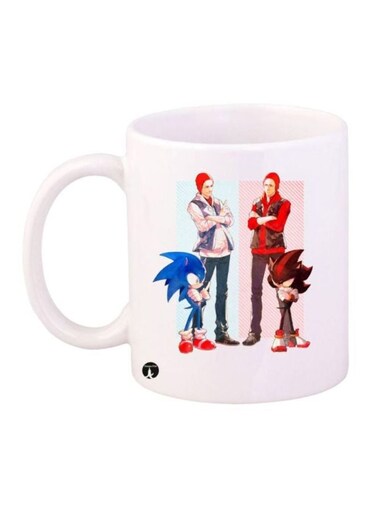 Sonic Characters Printed Mug Red/Blue/Brown