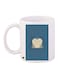Snorlax Printed Coffee Mug White/blue/Beige 11ounce
