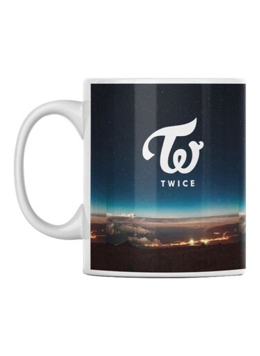 Printed Ceramic Mug Black/Brown/White
