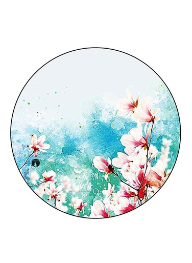 Flowers Printed Fridge Magnet Round Multicolour