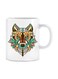 Wolf Printed Mug White/Blue/Yellow
