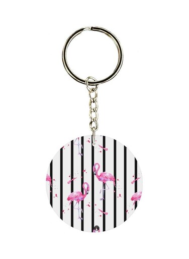 Birds Printed Double Sided Keychain