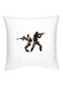 PUBG Character Printed Decorative Cushion White/Beige/Brown 16x16inch