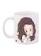 Cartoon Girl Printed Coffee Mug White/Beige/Brown 11ounce