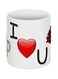 Teddy Bear Printed Coffee Mug White/Red/Grey