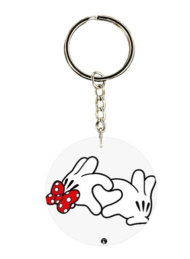 Disney Mini Mouse Hand Printed Keychain