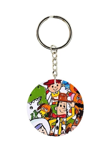 Cartoon Printed Double Sided Keychain