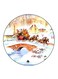 Vintage Art Printed Fridge Magnet Multicolour