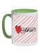 Happy Mother's Day Printed Coffee Mug Green/White/Red 11ounce