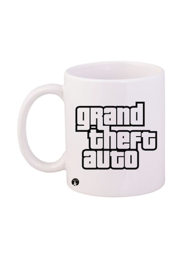 Grand Theft Auto Printed Mug White/Black 12ounce