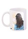 Printed Ceramic Coffee Mug White/Brown/Blue