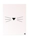 Metal Plate Of Whiskers Poster Pink/Black