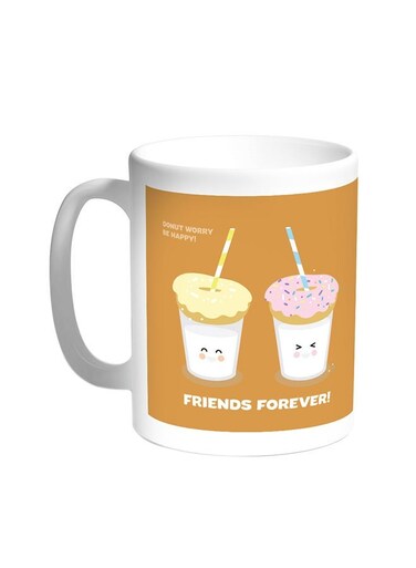 Friends Forever Printed Coffee Mug White 11ounce