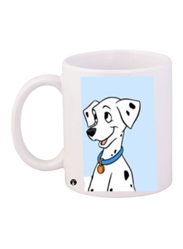 Dalmatian Printed Coffee Mug White/Blue/Black 11ounce